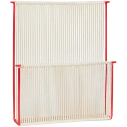 Hübsch Interior - Wand-Magazinhalter, natur / rot
