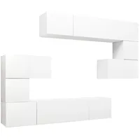 VidaXL 8-tlg. TV-Schrank-Set Weiß Holzwerkstoff