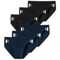 SCHIESSER Rioslip 95/5 Stretch Schwarz XL 6er Pack
