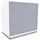 FM Büromöbel Querrollladenschrank Kunststoff 80 cm weiß 2 OH