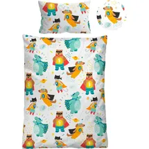 biberna Bettwäsche LINON mehrfarbig (BL 100x135 cm) - bunt - BL 100x135 cm