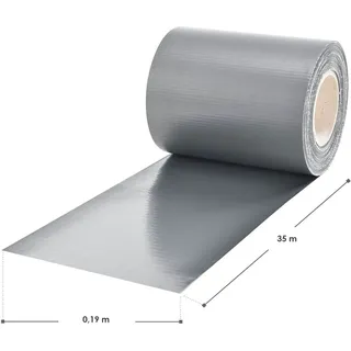PVC Sichtschutzstreifen 0,19 x 35 m hellgrau inkl. Befestigungsklemmen 30 St.
