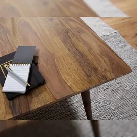 KADIMA DESIGN Esszimmertisch REPA 160 x 80 x 76 cm rustikal Massiv-Holz, - 8 Personen - Braun