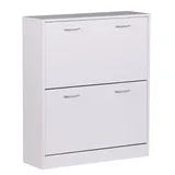 FineBuy Schuhkipper 75 x 87 x 24 cm weiß / weiß