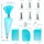 Intirilife Spritzbeutel Set in Hell Blau, Kunststoff, 17x1x30.5 cm Backen, Backhelfer, Spritzbeutel