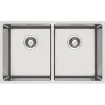 Deante Egeria 2 Becken rechts Einbau Edelstahl gebürstet Handbetätigung 740 x 440 mm
