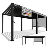 Juskys Lamellendach Tahiti 3 x 5,9 m inkl. Seitenwand