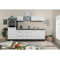 Respekta Premium Küchenzeile RP270HEWBO  (Breite: 270 cm, Weiß, Mit Elektrogeräten)