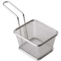 APS 40620 Miniature frying basket made of stainless steel, stainless steel, 10 x 8.5 cm