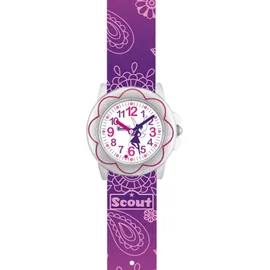 Scout Star Kids Elfe Blüte Paisley Analog Quarz 280393033 Kunstledergehäuse Rosa Kunstlederarmband Pink