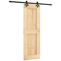 vidaXL Schiebetür rechts 70 x 210 cm Braun/Schwarz