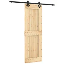 vidaXL Schiebetür rechts 70 x 210 cm Braun/Schwarz