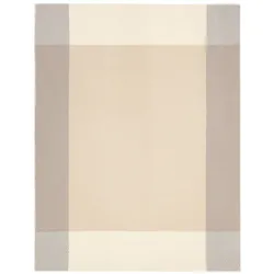 Biederlack Merino-Wolldecke 'Frame' 150 x 200 cm Beige