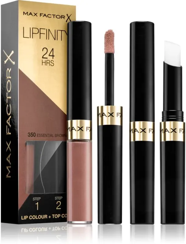 Max Factor Lipfinity Lip Colour langanhaltender Lippenstift mit Balsam Farbton 350 Essential Brown 4,2 g