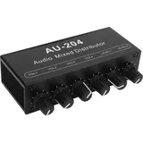 Stereo Audio Splitter Box Mini Vorverstärker Kopfhörerverstärker 2 Wege Eingang 4 Wege Ausgang 3.5mm
