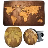 Sanilo 3-teiliges Badezimmer Set World Map«,
