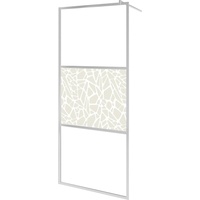 vidaXL Duschwand für Begehbare Dusche ESG-Glas Steindesign 90x195 cm