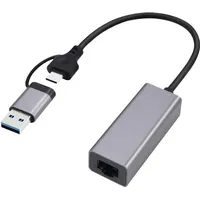 Gembird A-USB3AC-LAN-01 USB 3.1 + type-C Gigabit network adapter space grey