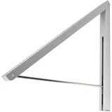 Gedotec Klapphaken OVY Aluminium Silber matt poliert - klappbar | 1 Stück Aufbau-Haken - Länge 330 mm | Kleiderhaken optimal für Bäder etc. - Wandhalterung | Garderobenhaltung Kleideraufhänger