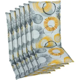 GO-DE Hochlehner Auflage 120 x 50 x 6 cm beige 6-tlg.