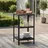 casa.pro Bolognano Standregal 92 x 50 x 50 cm Schwarz/Silber