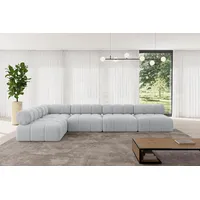 altdecor Modulares Sofa Ecksofa in L-Form - Samaro-L3 - 380x190x70 cm Grau universal, links/rechts Corner modular Sofa Eckcouch Couch Wohnlandschaf... - Grau