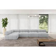 altdecor Modulares Sofa Ecksofa in L-Form - Samaro-L3 - 380x190x70 cm Grau universal, links/rechts Corner modular Sofa Eckcouch Couch Wohnlandschaf... - Grau