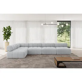 altdecor Modulares Sofa Ecksofa in L-Form - Samaro-L3 - 380x190x70 cm Grau universal, links/rechts Corner modular Sofa Eckcouch Couch Wohnlandschaf... - Grau