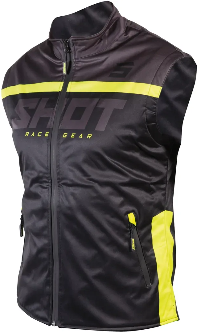 Shot Bodywarmer Lite 2.0 Motocross Weste, schwarz-gelb, Größe M für Männer