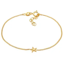 Elli Kinder Stern Star Zart Strahlen 925 Silber goldfarben Damen 