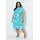 Ulla Popken Midikleid Blau/Türkis 50/52