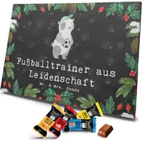 Mr. & Mrs. Panda Markenschokolade Adventskalender Fußballtrainer Leidenschaft - Schwarz - Geschenk, Kollegin, Abschied, Verein Fußball, Fußballs... - Schwarz