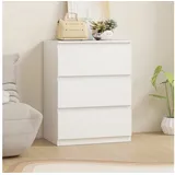 Homcom Kommode mit 3 Schubladen Weiß