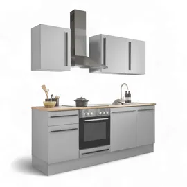 BASIC by Balculina Winkelküche L-Form 220 cm grau