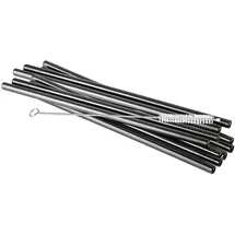 APS Trinkhalme Edelstahl 10 St. Gunmetal-Look