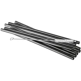 APS Trinkhalme Edelstahl 10 St. Gunmetal-Look