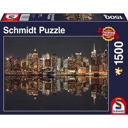 Schmidt Spiele Puzzle 1500 Teile Schmidt Spiele Puzzle New York Skyline bei Nacht 58382, 1500 Puzzleteile