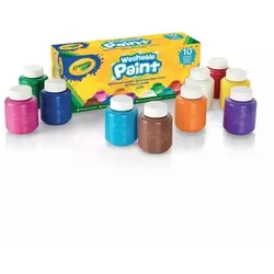 Crayola: Leicht abwaschbare Farbe - 10 Stück.