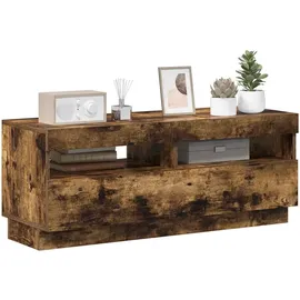 vidaXL Tv-schrank mit LED-Leuchten Räuchereiche 100x35x40 cm