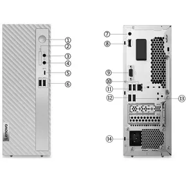 Lenovo IdeaCentre3, Grau, Intel Core i7-14700, 16 GB, 1 TB M.2 SSD, Intel UHD 770