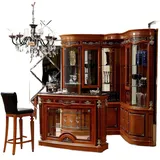 Xlmoebel Vitrine Elegante Eckvitrine Bar Ecke Barock Rokoko Schrank Bar Möbel Ecke (YB E29 SERIE Bar Eckvitrine) Hergestellt in Europa braun