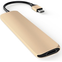 Satechi Aluminium Multi-Port Slim gold, USB-C 3.0 (ST-CMAG)