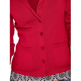 Heine Strickjacke Feinstrickjacke rot 40