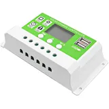 POFET 30 Ampere Solarladeregler 12 V/24 V Solarpanel-Laderegler mit LCD-Display und USB-Anschluss für Solarpanel-Wohnmobil