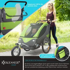 Kesser Kinderanhänger Hellgrün 2in1 Jogger 2018