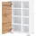 WELLTIME Kimi 65,3 x 105,2 x 33,1 cm Weiß / Eiche Landhaus