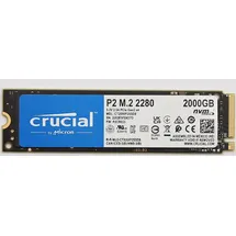 Crucial P2 M.2 PCIe Gen3 NVMe Internes SSD - Bis zu 2400MB/s - CT2000P2SSD8