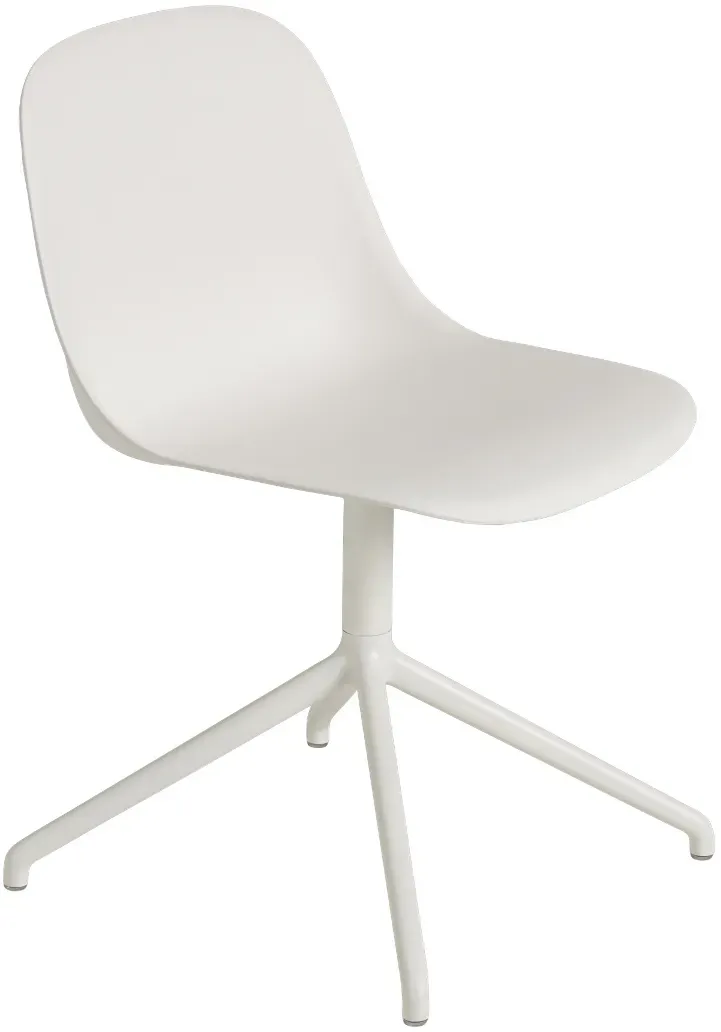 Muuto Fiber Side Chair, swivel base, natural white / weiß