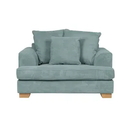 Soho Sessel Franka Webstoff 136 x 87 x 103 cm Grün mit Kissen