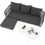 Idimex MYKONOS Loungeset grau/weiß
